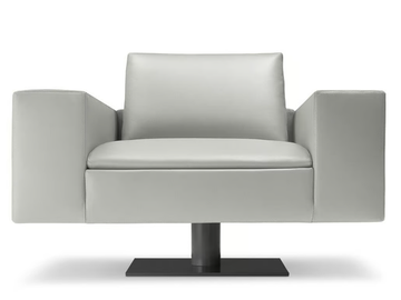 KUBICO - Swivel leather armchair with armrests by i 4 Mariani - view 2